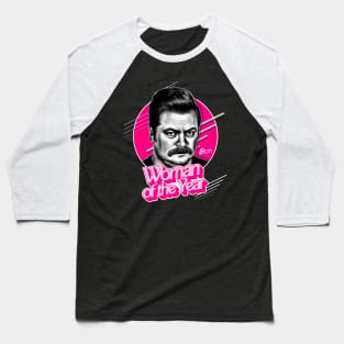 Woman Of The Year - Ron Swanson Baseball T-Shirt